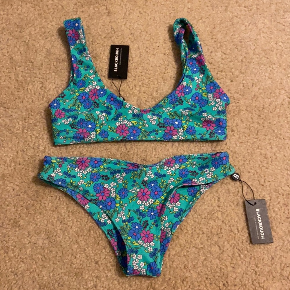 Blackbough floral print bakini